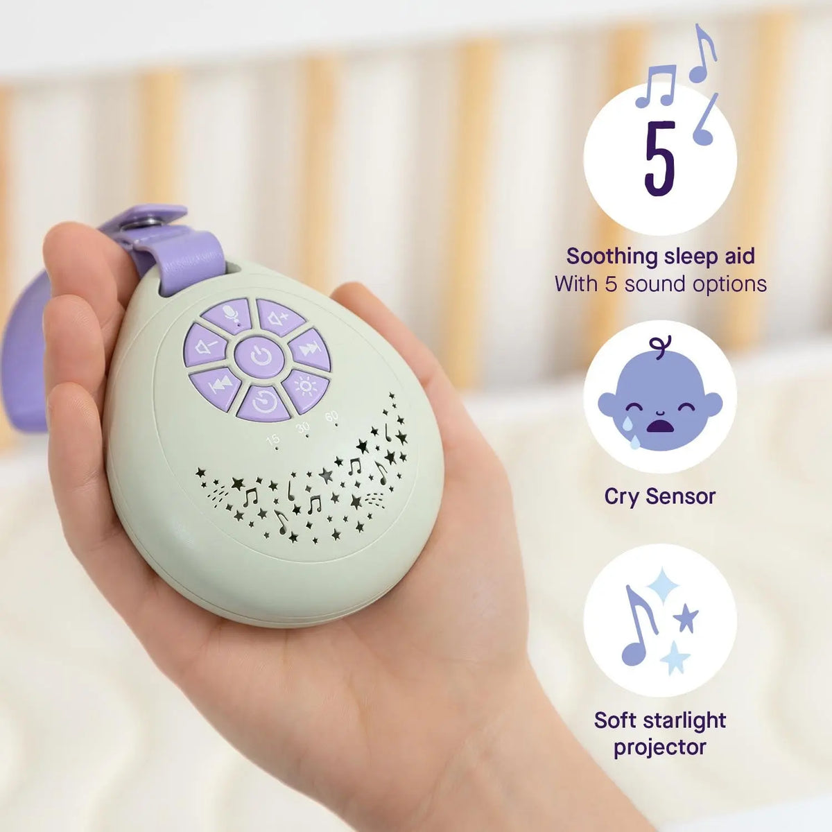 Sleep Aid- ClevaMama Portable Sound to Sleep for Home Away