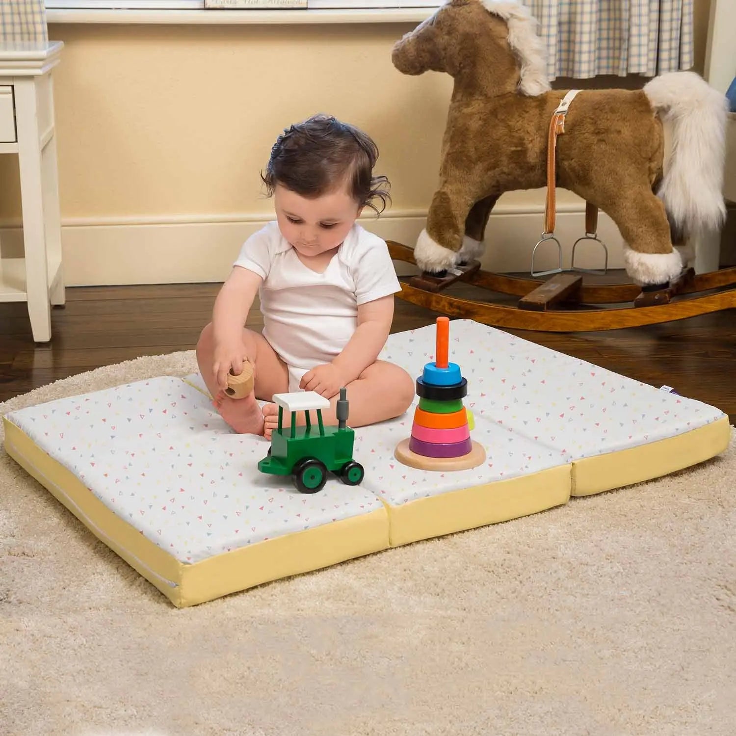 Travel Cot Mattress 95 x 65 x 7.5 With Zip Cover Made in England Baby Safe Foam | UK Travel Cot Mattress 95 x 65 x 7.5 With Zip Cover Made in England Baby Safe Foam | UK