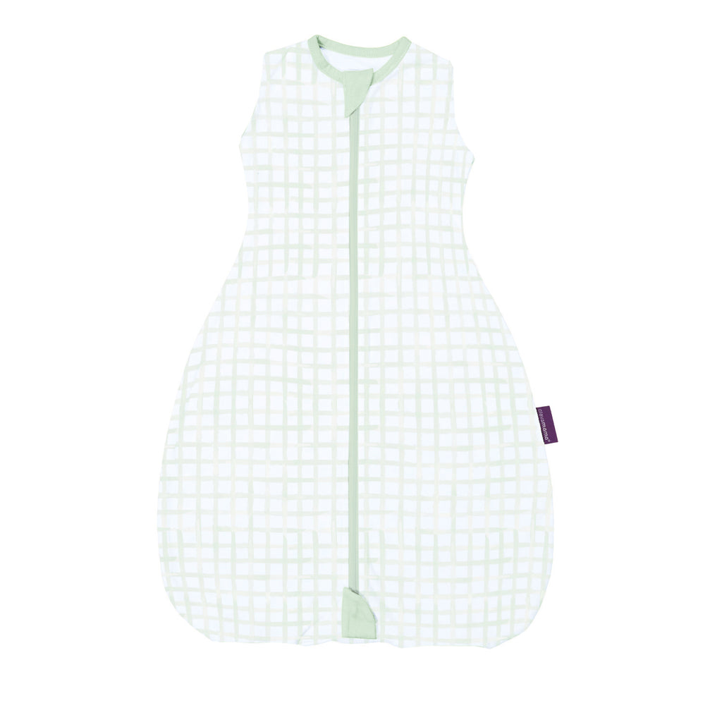 Gingham Australian Cotton ClevaSleep DreamSuit 0.2 Tog ClevaMama