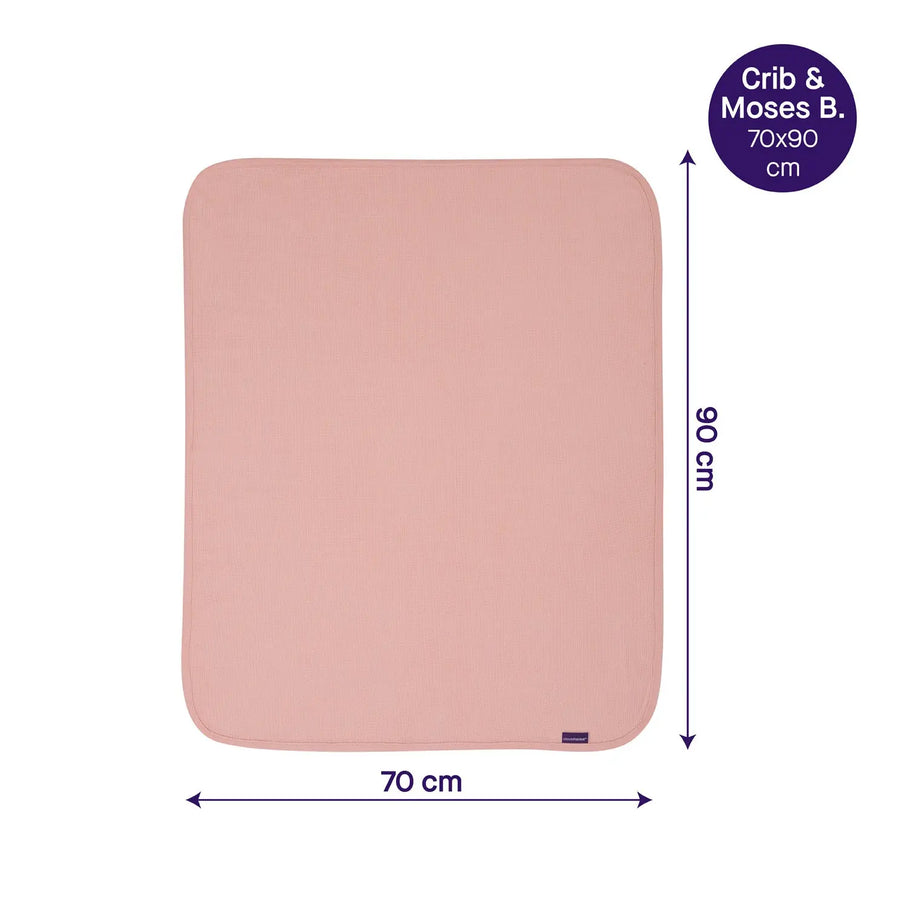 Waffle Weave Cotton Blanket - Crib, Moses basket & Pram 70x90cm CMBuild