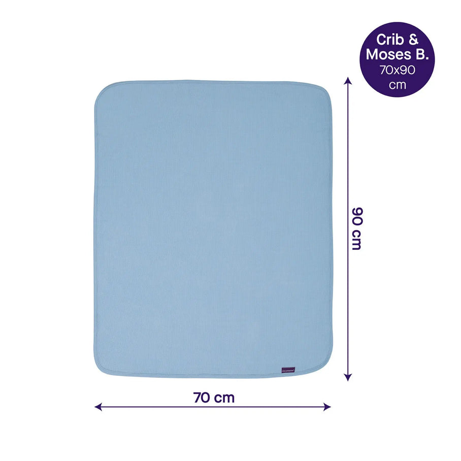 Waffle Weave Cotton Blanket - Crib, Moses basket & Pram 70x90cm CMBuild