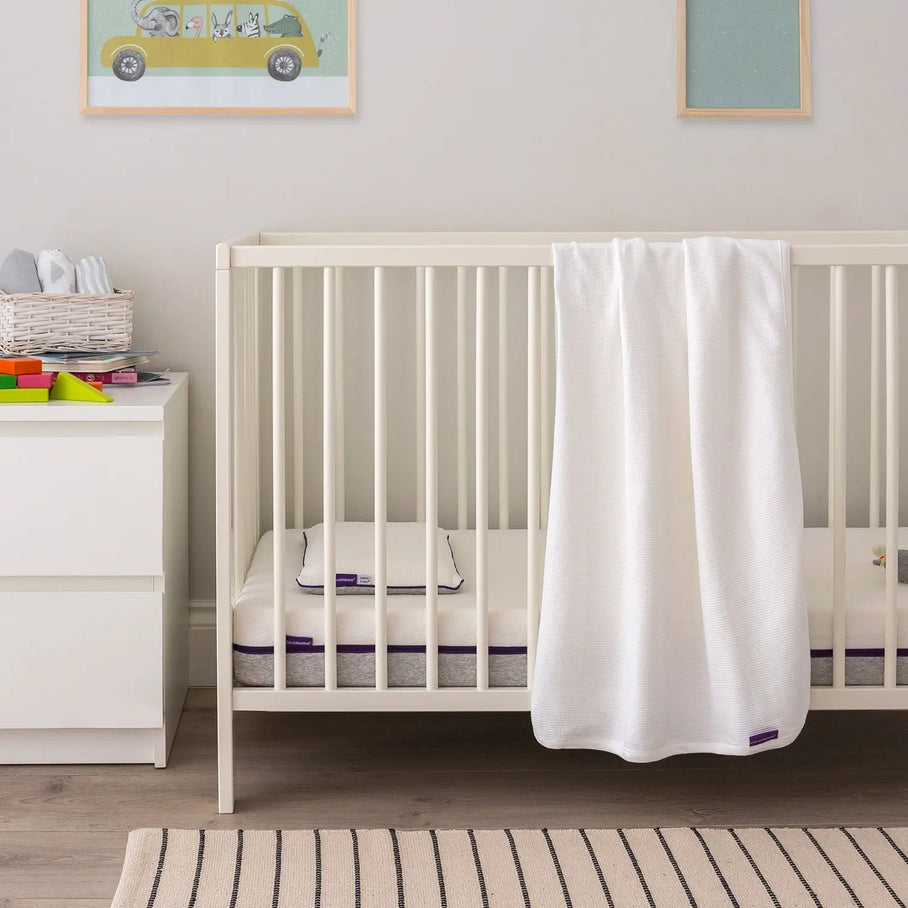 Waffle Weave Cotton Blanket - Crib, Moses basket & Pram 70x90cm CMBuild